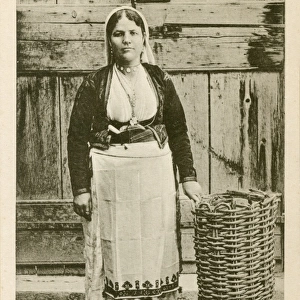 Woman in Traditional Cretan Dress