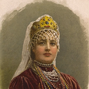 Woman in traditional Russian Costume