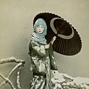 Woman with Umbrella, Japan