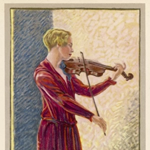 Woman with Violin 1930
