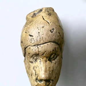 Womans head carved in mammoth ivory