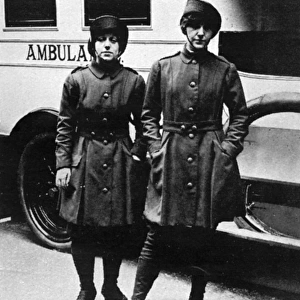 Women ambulance attendants and drivers, WW1