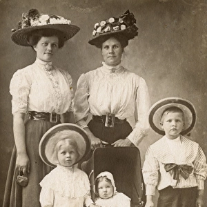 Two women and three children, USA