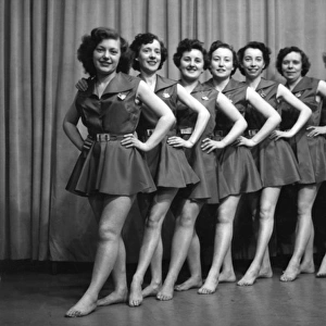 Women in a dancing troupe