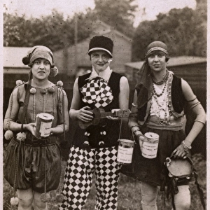Women in fancy dress collecting for charity
