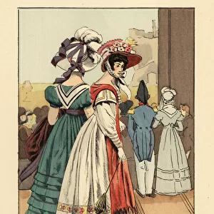 Women inside the Boulogne Panorama, Paris, 1824
