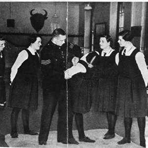 Women police officers in training at Peel House, London