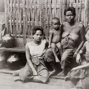 Women and small child, Siam (Thailand) c. 1880