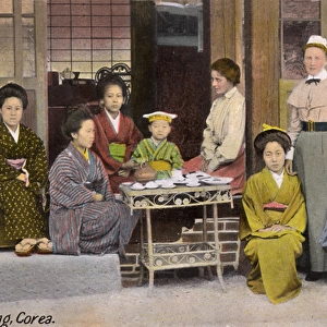 Women taking tea, Nak Tong Mission, Seoul, Korea
