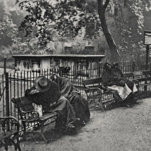 Women vagrants sleeping, Spitalfields, East End of London