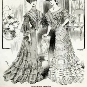 1904 fashion dresses 1904 Print Edwardian Clothing Fashion Costume Confirmation Outerwear Women  YDL1