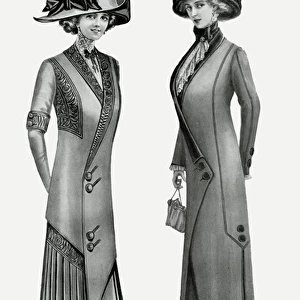 Two women wearing tailored suits 1909