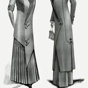 Two women wearing tailored suits 1909