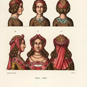 Womens headdresses from the mid-15th century