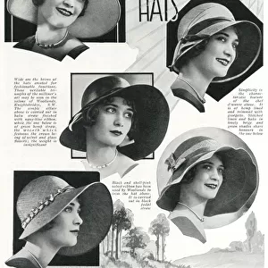 Womens sun hats for the spring 1930