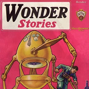 Wonder Stories Scifi Magazine Cover, Between Dimensions