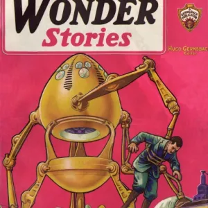 Wonder Stories Scifi Magazine Cover, Between Dimensions