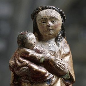 Woodcarving of Virgin. Patron-saint of Cantabria. Sanctuary