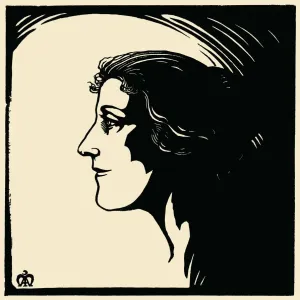 Square-format Woodcut Print Square-format Woodcut Print