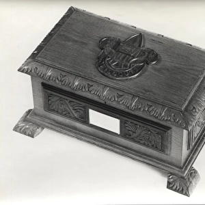 Wooden casket, Freedom of Town of St Louis, Mauritius