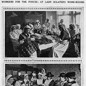 Work rooms of Lady Sclater, WW1