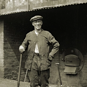Workman with spade