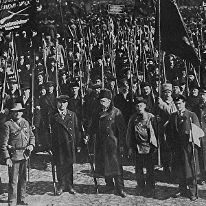 Workmen armed against Kornilov, Petrograd, Russia