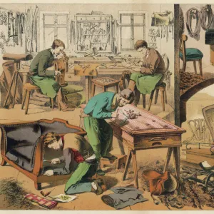 Workshop of a saddler and upholsterer