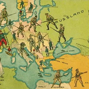World War One Combatants - Map of Europe