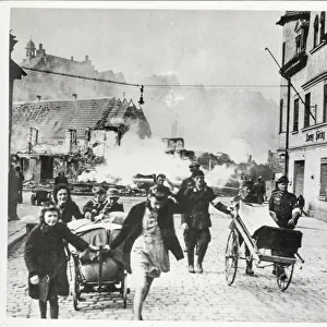 World War II German civilians evacute Kronach