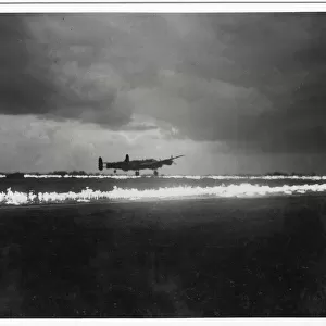World War II Lancaster bomber takes off