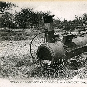 World War One Ruined Traction Engine, Avricourt, Oise
