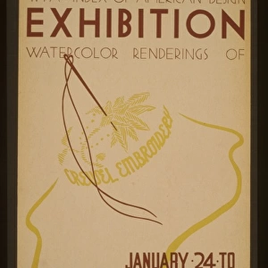 WPA Index of American Design exhibition Watercolor rendering