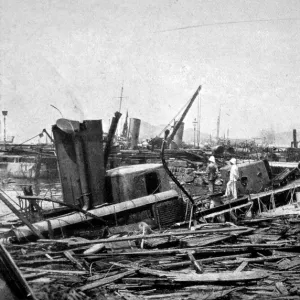 Wreck of the French Destroyer Fronde, Hong Kong, 1906