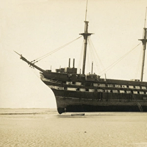 Wreck of a Ship of the Line - beached at Bideford, Devon