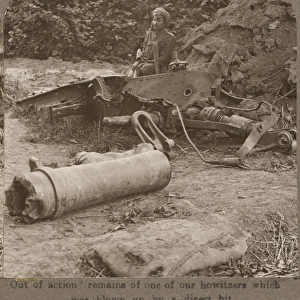 Wrecked Howitzer in Wwi