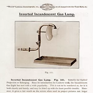 Wrench inverted incandescent gas lamp, magic lantern