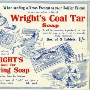 Wrights Coal Tar Soap advertisement, WW1