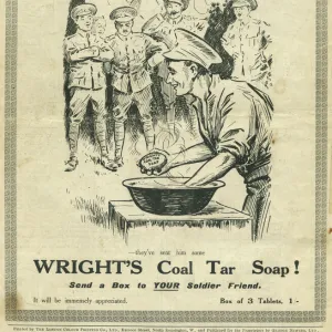 Wrights Coal Tar Soap advertisement, WW1