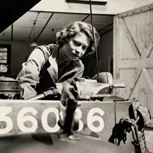 WW II - Princess Elizabeth working as a mechanic
