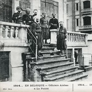 WW1 - Arab Officers at La Panne, Belgium
