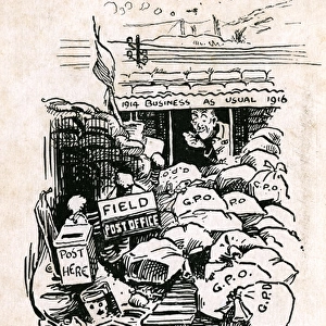 WW1 cartoon, Somme Post Office