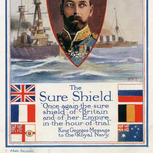 WW1 - King George V - his message to the Royal Navy