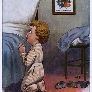WW1 - Little boy praying for the safety of Lord Kitchener