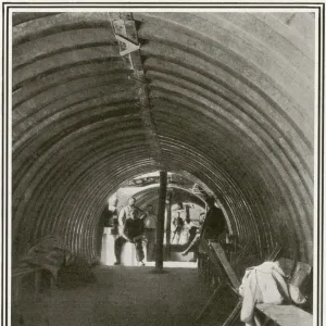 WW1 - Metal-roofed trench on the Western Front