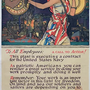 WW1 poster, A Call to Action! to all employees