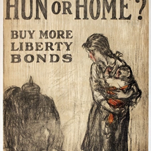 WW1 poster, Hun or Home?
