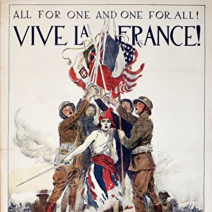WW1 poster, Vive La France