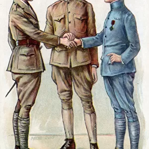 WW1 - Propaganda card - Liberty and Union - Now and Forever