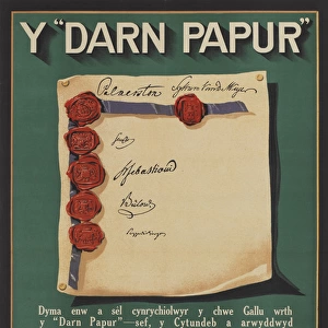 WW1 Recruitment Poster -- Y Darn Papur